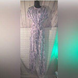 New plus size pink and grey 2 piece outfit with belted too size 1X